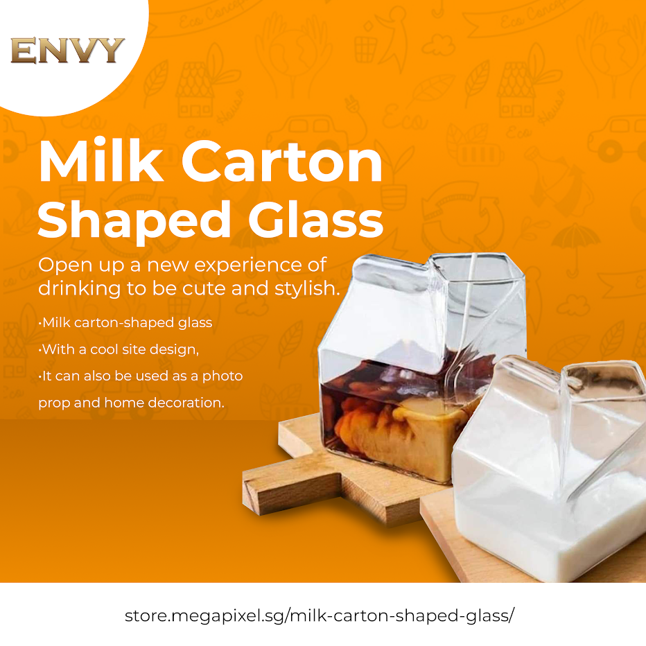 Milk Carton Shaped Glass